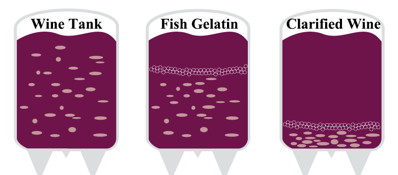 how does fish gelatin to do in wine
